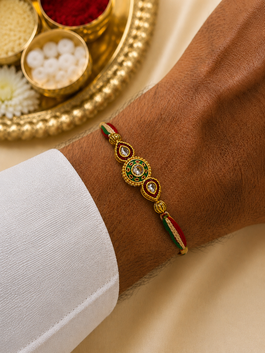 CRASTO INDIA HANDCRAFTED FESTIVE INFINTY EVIL EYE RAKHI # 48