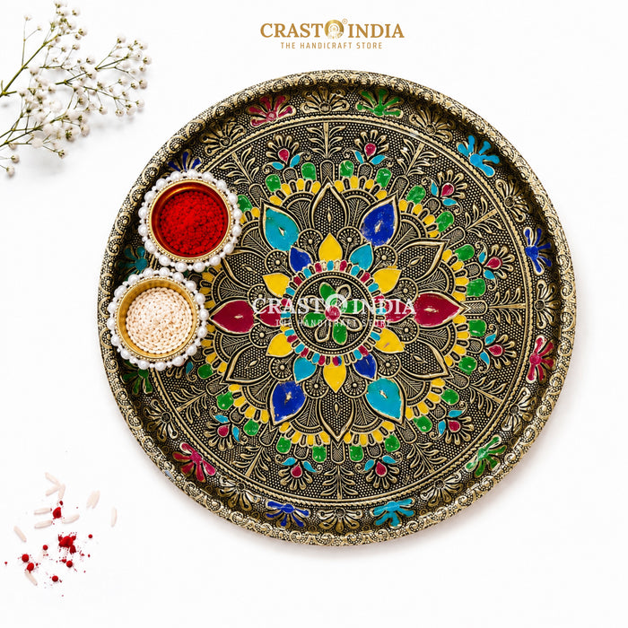 CRASTO INDIA HANDCRAFTED FESTIVE POOJA THALI #53