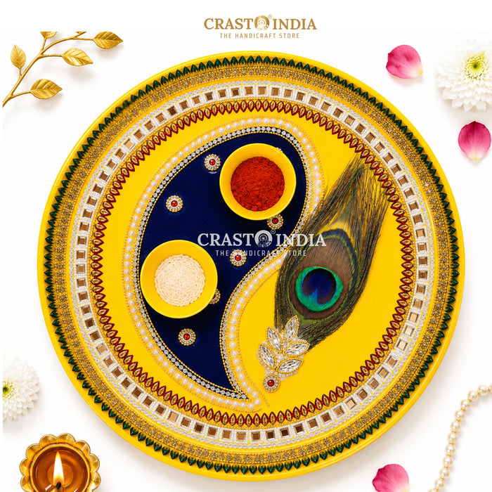 CRASTO INDIA HANDCRAFTED FESTIVE POOJA THALI #54