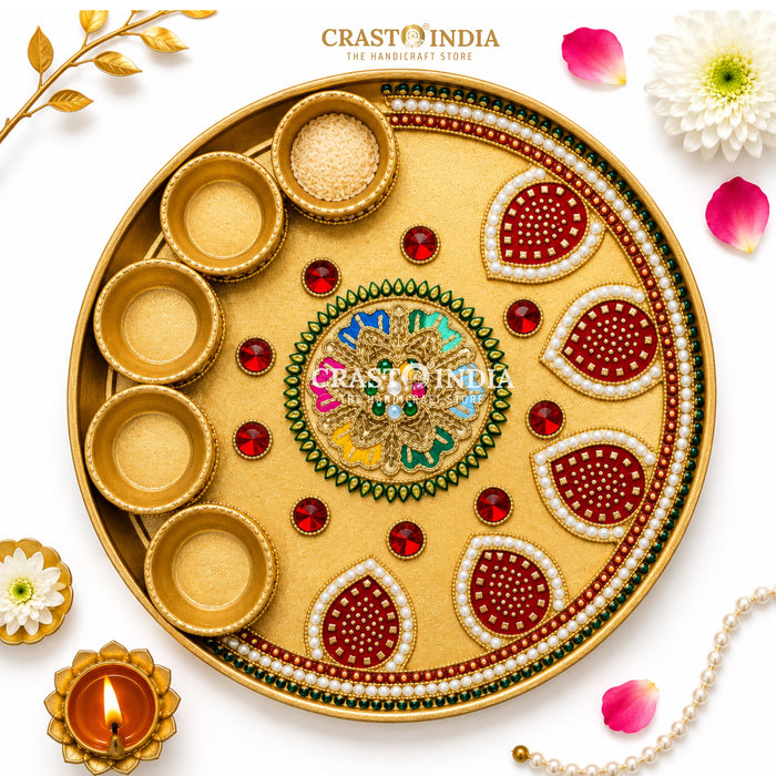 CRASTO INDIA HANDCRAFTED FESTIVE POOJA THALI #55