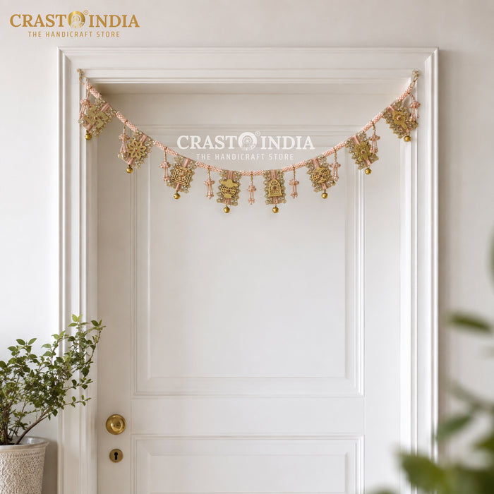 CRASTO INDIA HANDCRAFTED ASHTAMANGAL FESTIVE TORAN #05 (1 PC)
