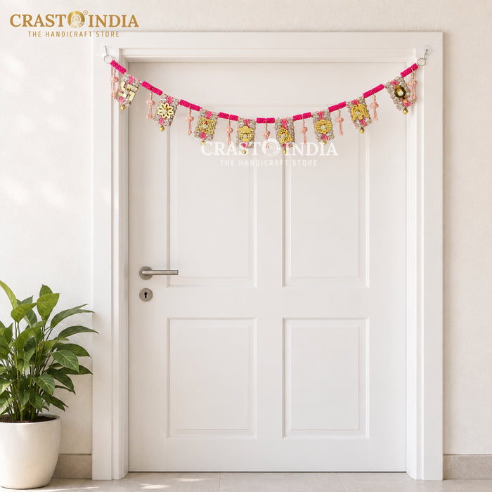 CRASTO INDIA HANDCRAFTED ASHTAMANGAL FESTIVE TORAN #06 (1 PC)