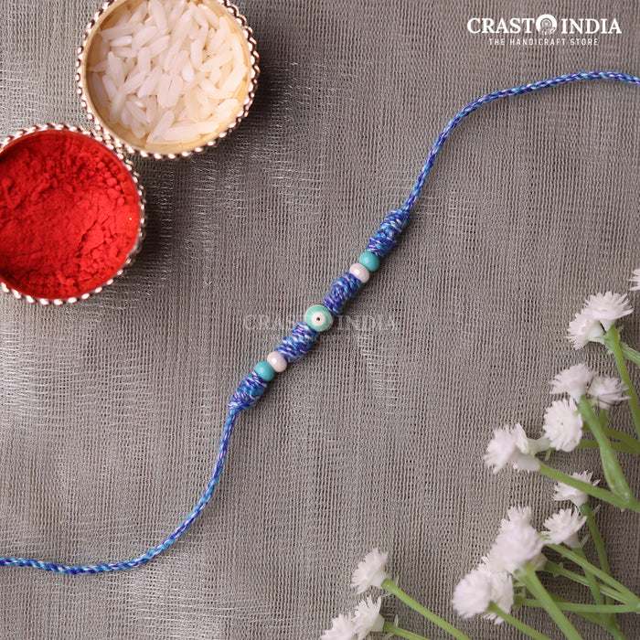 CRASTO INDIA HANDCRAFTED FESTIVE EVIL EYE RAKHI # 10 (Pack of 5 Pcs)