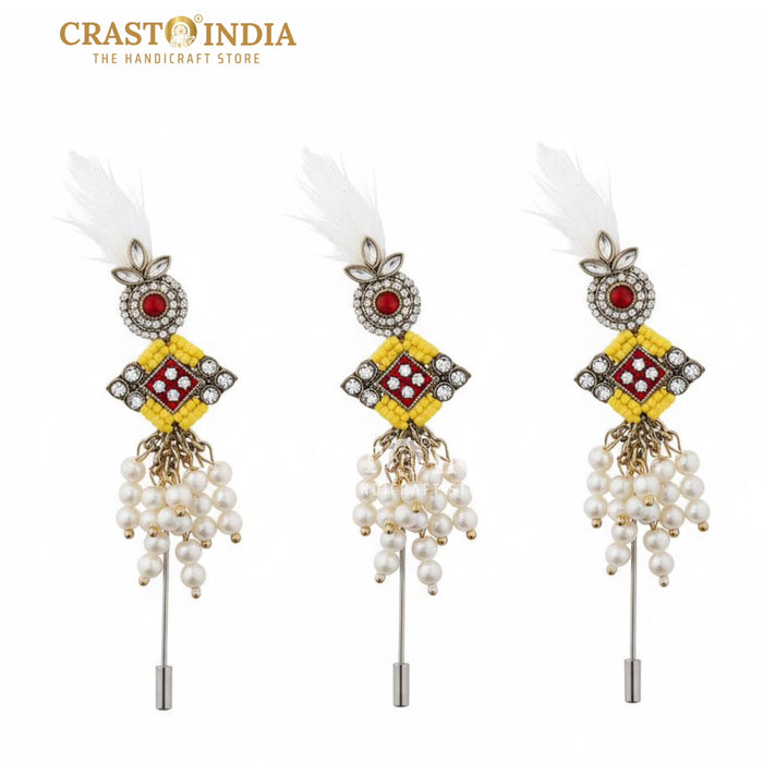 CRASTO INDIA HANDCRAFTED BROACHES #9 (PACK OF 5 PCS)