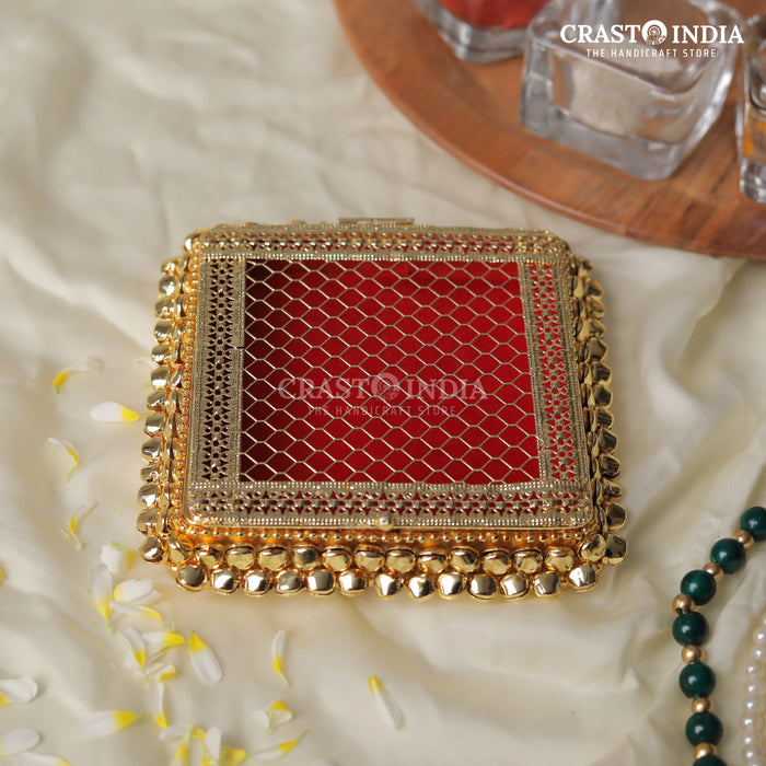 (PACK OF 2) CRASTO INDIA HANDCRAFTED GHUNGHROO BANGLE BOX SQUARE