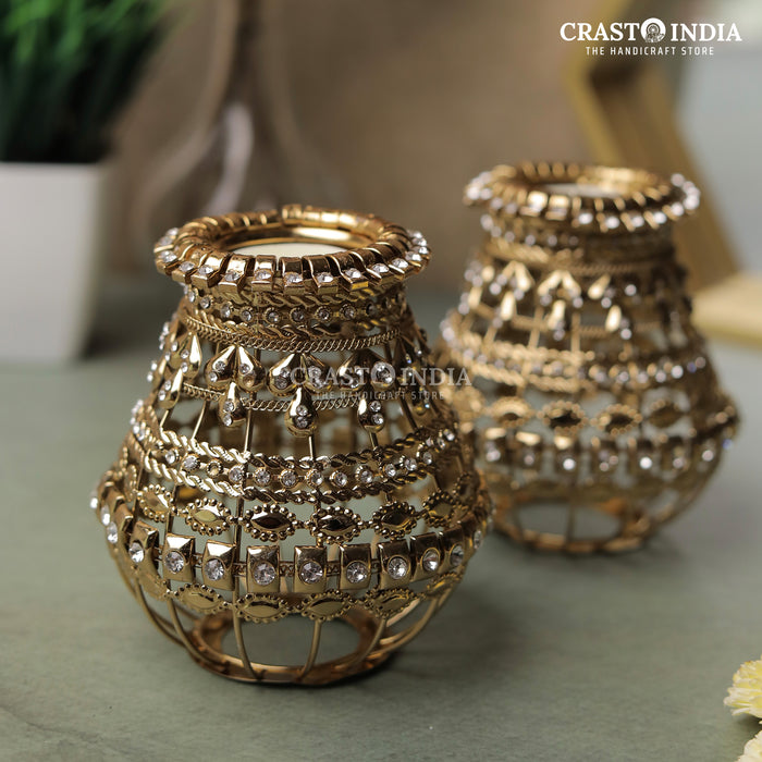CRASTO INDIA HANDCRAFTED FESTIVE DIYA #102 (PAIR)