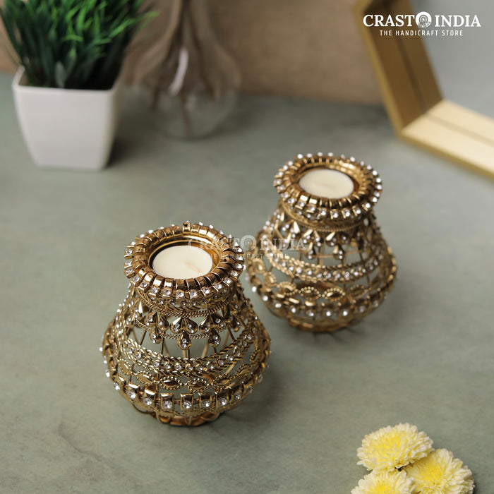 CRASTO INDIA HANDCRAFTED FESTIVE DIYA #102 (PAIR)