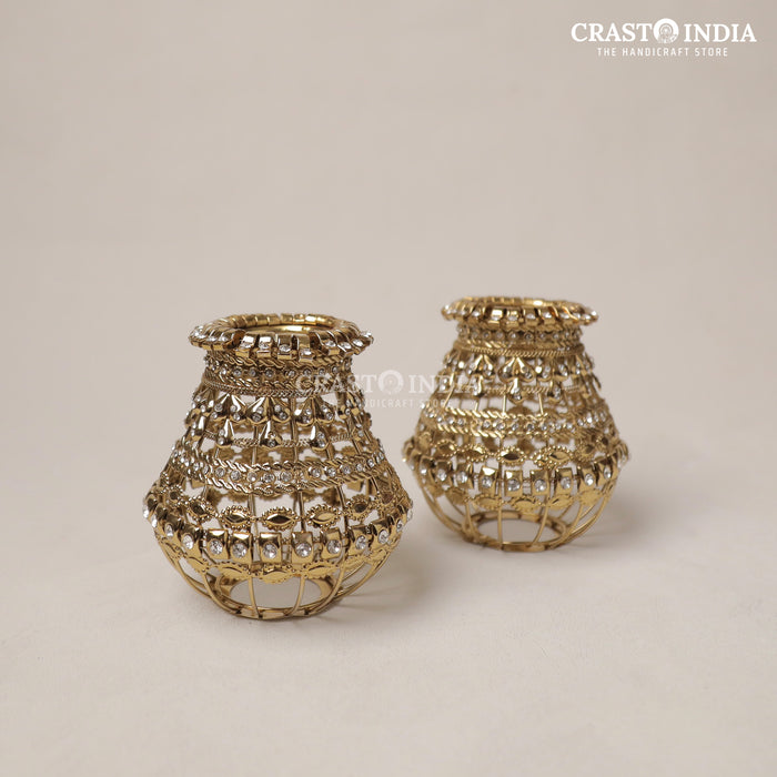 CRASTO INDIA HANDCRAFTED FESTIVE DIYA #102 (PAIR)