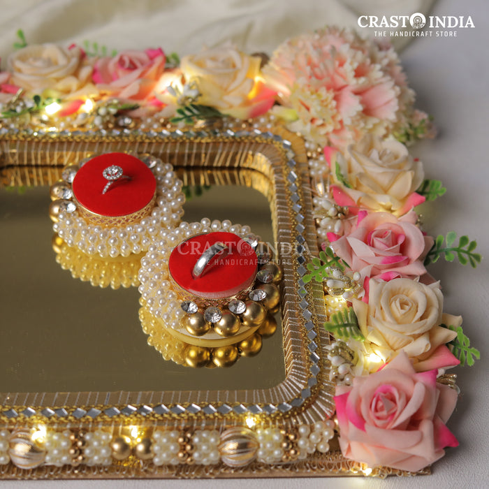 CRASTO INDIA HANDCRAFTED FESTIVE ENGAGEMENT RING PLATTER #9
