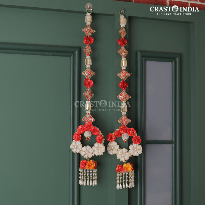 CRASTO INDIA HANDCRAFTED FESTIVE SIDE-HANGINGS #76 (PAIR)
