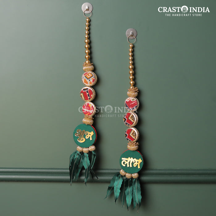 CRASTO INDIA HANDCRAFTED FESTIVE SHUBH LABH #73 (RED-GREEN PATOLA REVERSIBLE)