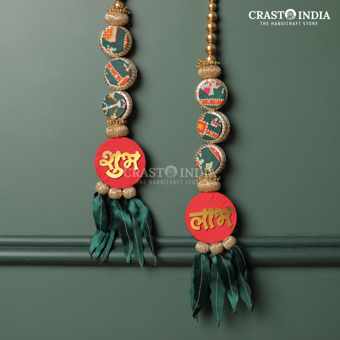 CRASTO INDIA HANDCRAFTED FESTIVE SHUBH LABH #73 (RED-GREEN PATOLA REVERSIBLE)