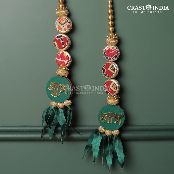 CRASTO INDIA HANDCRAFTED FESTIVE SHUBH LABH #73 (RED-GREEN PATOLA REVERSIBLE)