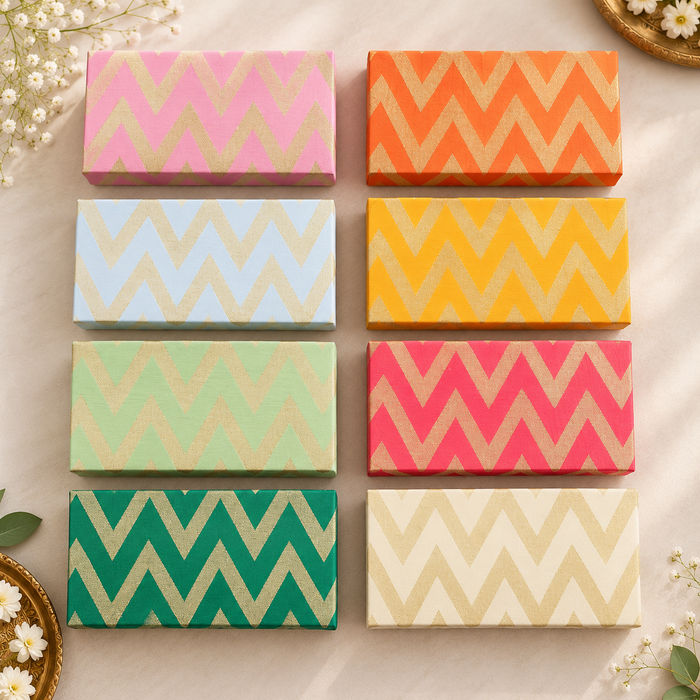 CRASTO INDIA HANDCRAFTED FESTIVE GIFT BOX (PACK OF 5 PCS) - 8x4 inches