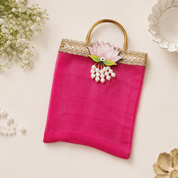 CRASTO INDIA HANDCRAFTED FESTIVE SHUBH LABH-GIFT BAG COMBO (PACK OF 5)