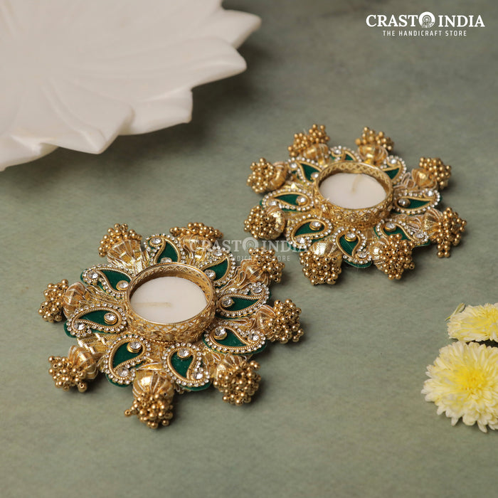 CRASTO INDIA HANDCRAFTED FESTIVE DIYA #89 (PAIR)