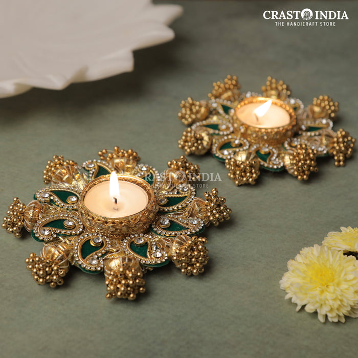 CRASTO INDIA HANDCRAFTED FESTIVE DIYA #89 (PAIR)