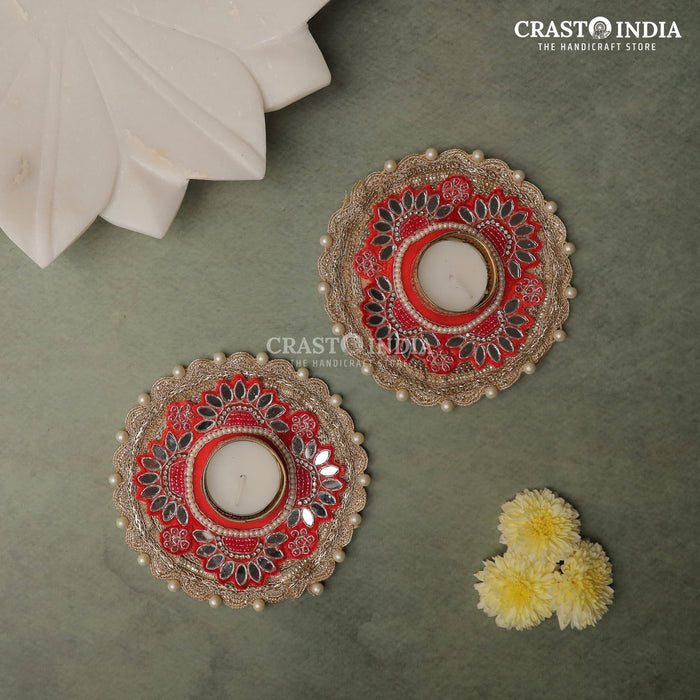 CRASTO INDIA HANDCRAFTED FESTIVE DIYA #94 (PAIR)