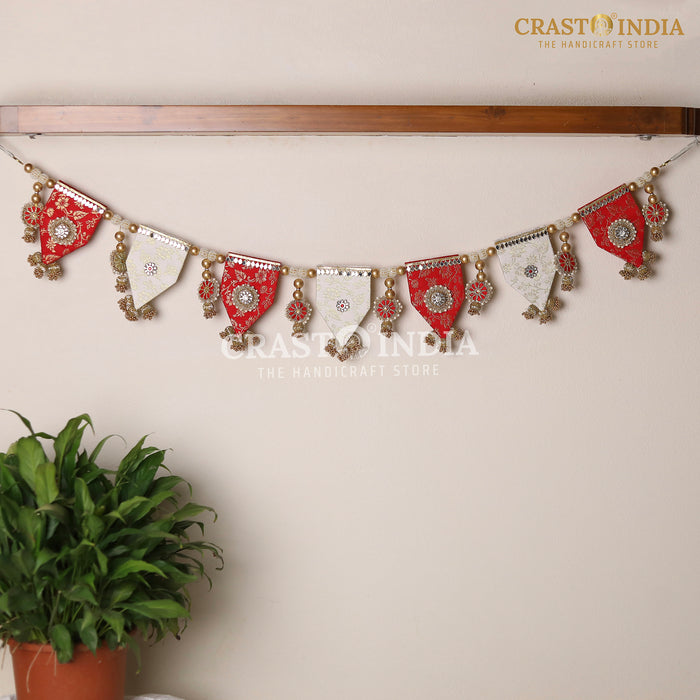 CRASTO INDIA HANDCRAFTED FESTIVE COMBO SET #4 (TORAN, SIDE HANGING AND SHUBH LABH)