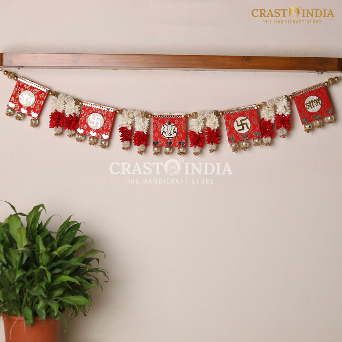 CRASTO INDIA HANDCRAFTED FESTIVE COMBO SET #3 (TORAN, SIDE HANGING AND SHUBH LABH)