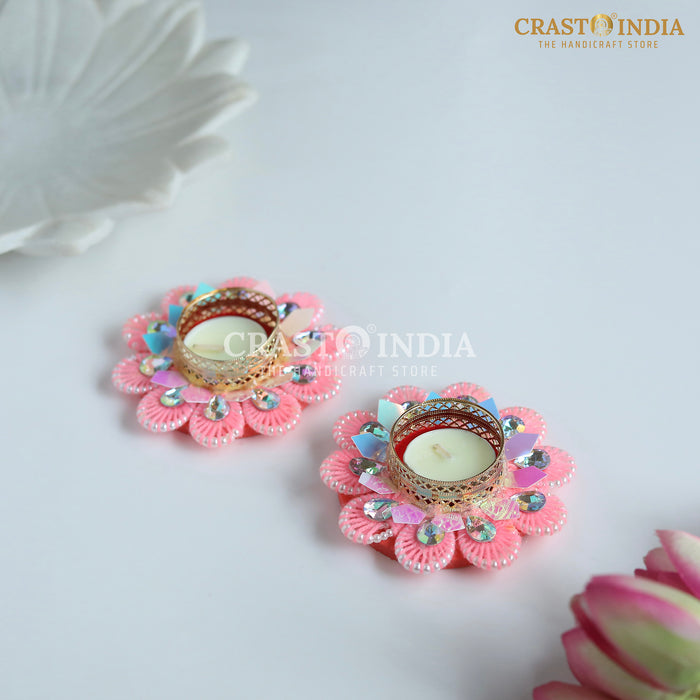 CRASTO INDIA HANDCRAFTED FESTIVE DIYA #126 (PAIR)