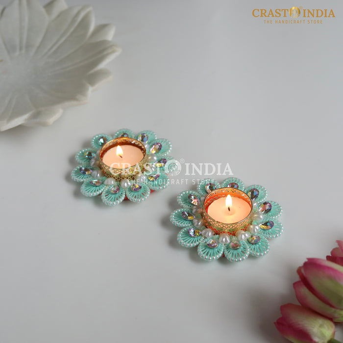CRASTO INDIA HANDCRAFTED FESTIVE DIYA #126 (PAIR)