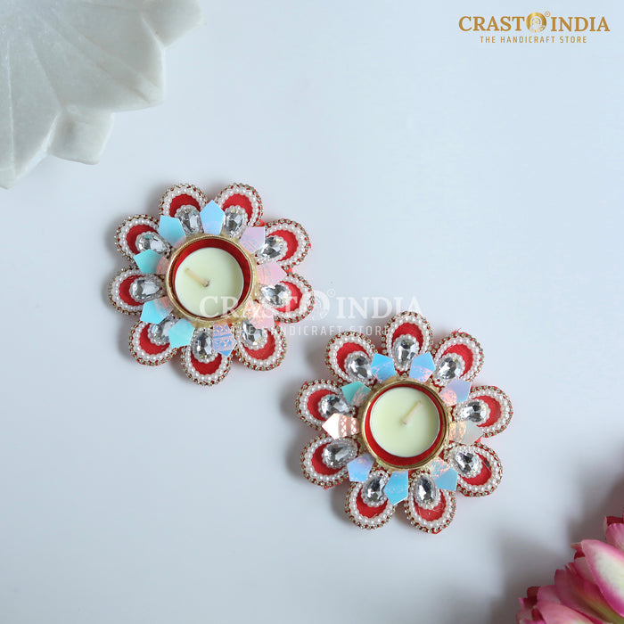 CRASTO INDIA HANDCRAFTED FESTIVE DIYA #125 (PAIR)