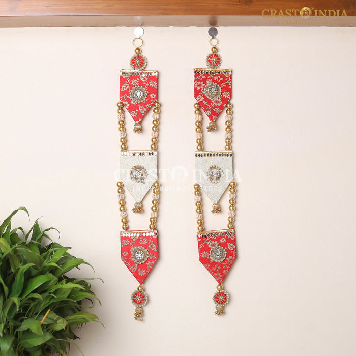 CRASTO INDIA HANDCRAFTED FESTIVE COMBO SET #4 (TORAN, SIDE HANGING AND SHUBH LABH)