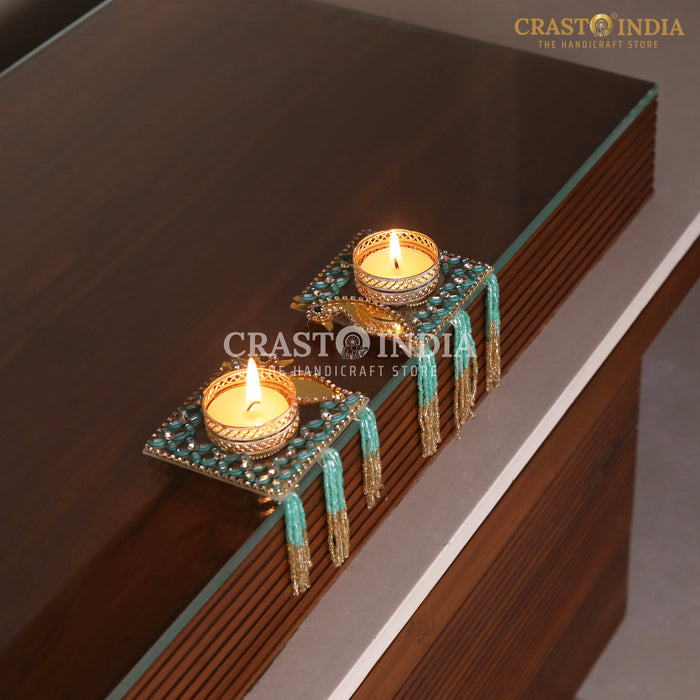 CRASTO INDIA HANDCRAFTED FESTIVE DIYA #113 (PAIR)
