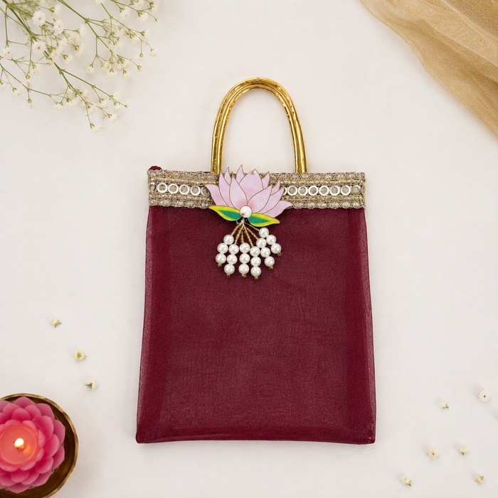 CRASTO INDIA HANDCRAFTED FESTIVE SHUBH LABH-GIFT BAG COMBO (PACK OF 5)