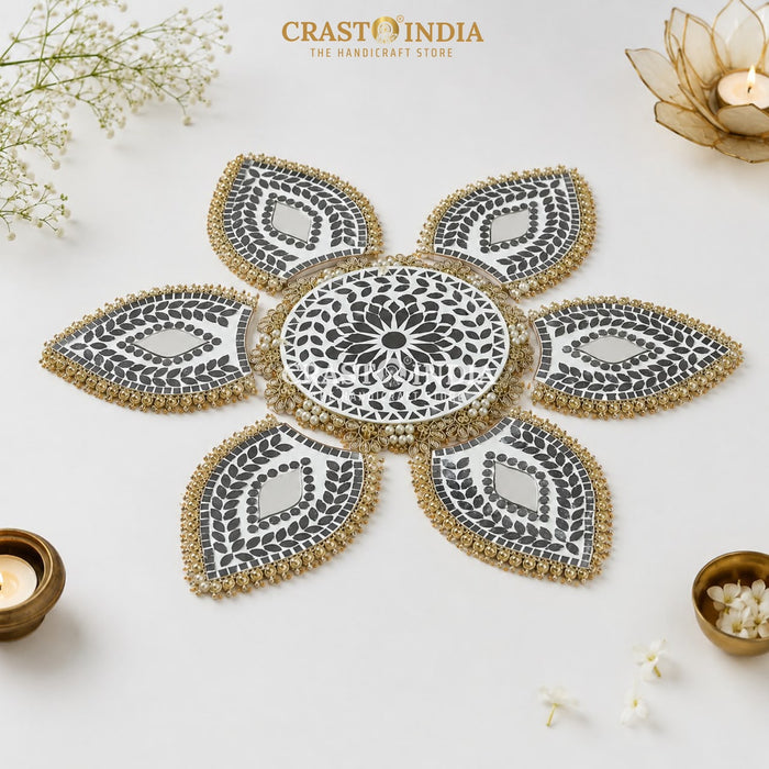 CRASTO INDIA HANDCRAFTED FESTIVE LIPPAN RANGOLI #136