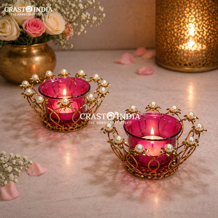 CRASTO INDIA HANDCRAFTED FESTIVE DIYA #165 (PAIR)