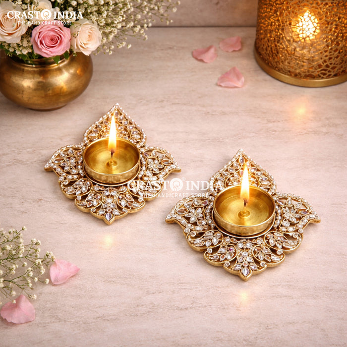 CRASTO INDIA HANDCRAFTED FESTIVE DIYA #145 (PAIR)