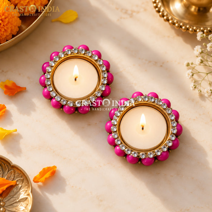 CRASTO INDIA HANDCRAFTED FESTIVE DIYA #195 (PAIR)
