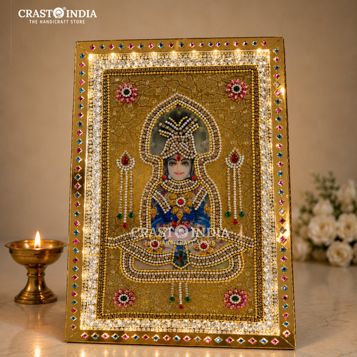 CRASTO INDIA HANDCRAFTED LORD MAHAVIR LED FRAME/RANGOLI