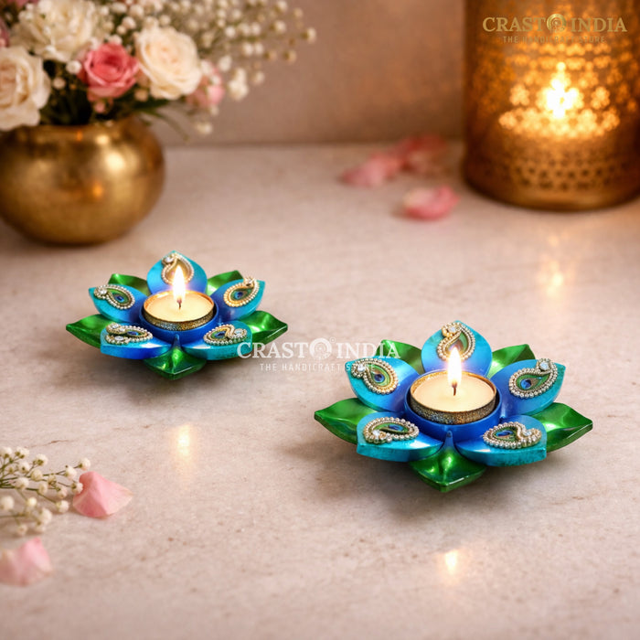 CRASTO INDIA HANDCRAFTED FESTIVE DIYA #139 (PAIR)