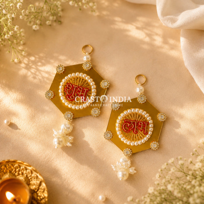 CRASTO INDIA HANDCRAFTED FESTIVE SHUBH LABH-GIFT BAG COMBO #2 (PACK OF 5)