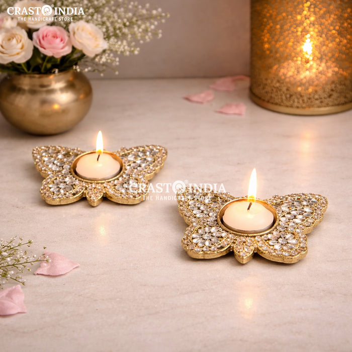 CRASTO INDIA HANDCRAFTED FESTIVE DIYA #142 (PAIR)