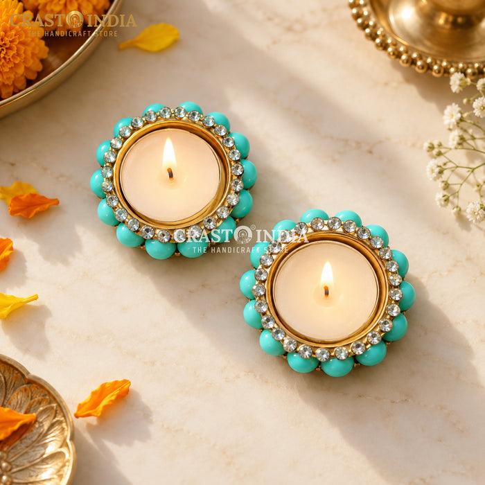 CRASTO INDIA HANDCRAFTED FESTIVE DIYA #195 (PAIR)