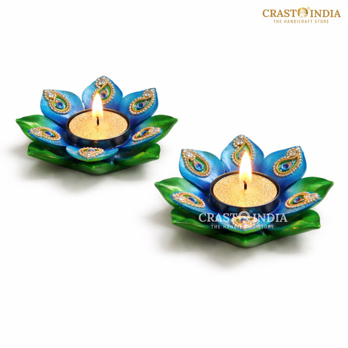 CRASTO INDIA HANDCRAFTED FESTIVE DIYA #139 (PAIR)