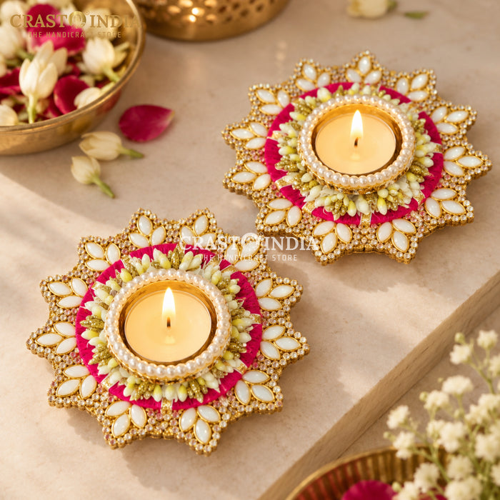 CRASTO INDIA HANDCRAFTED FESTIVE DIYA #194 (PAIR)