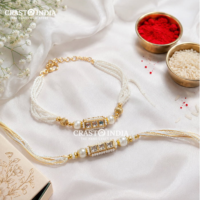 CRASTO INDIA HANDCRAFTED FESTIVE RAKHI-LUMBA JODI COMBO #06