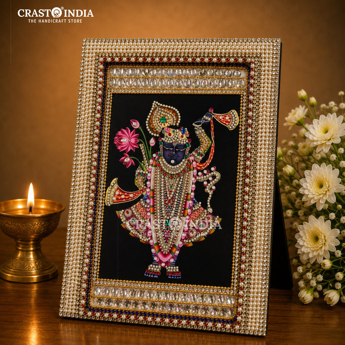 CRASTO INDIA HANDCRAFTED SHREENATHJI LED FRAME/RANGOLI - 2