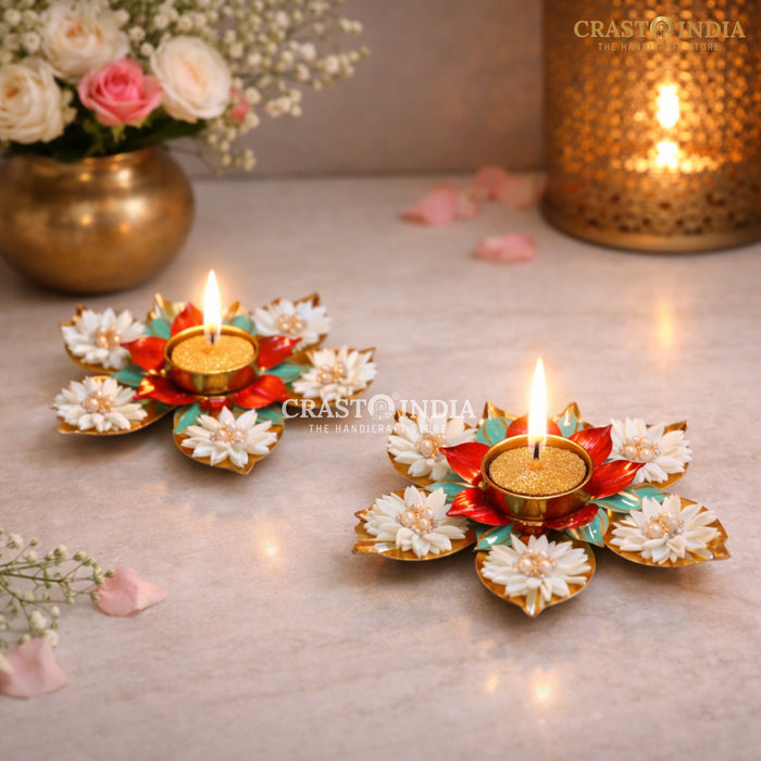 CRASTO INDIA HANDCRAFTED FESTIVE DIYA #135 (PAIR)