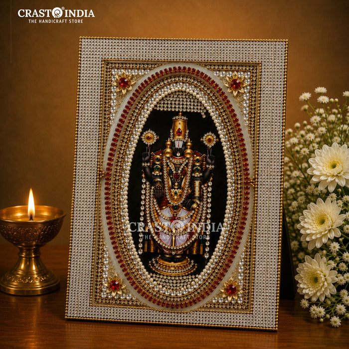 CRASTO INDIA HANDCRAFTED LORD BALAJI LED FRAME/RANGOLI