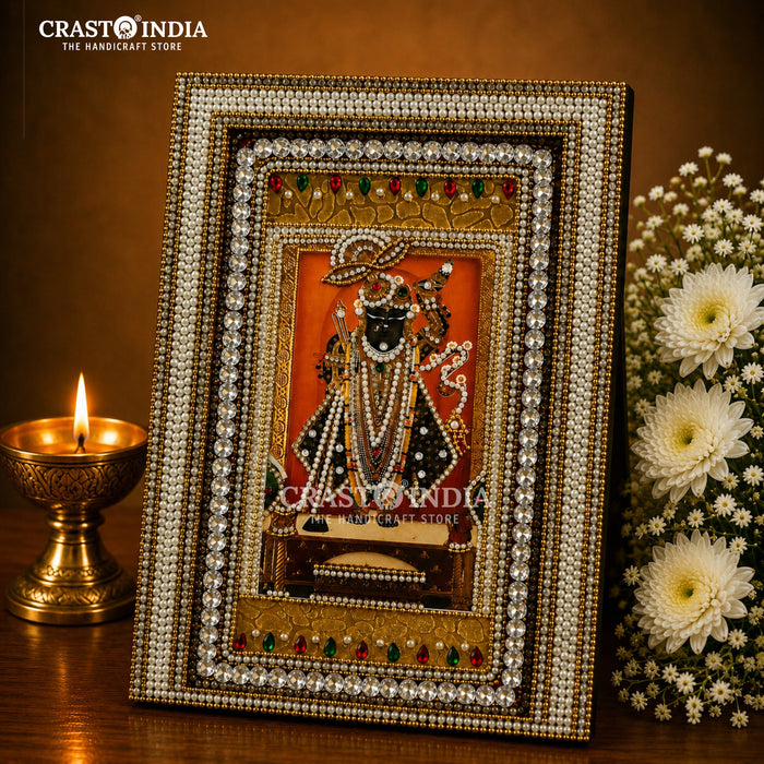 CRASTO INDIA HANDCRAFTED SHREENATHJI LED FRAME/RANGOLI - 1