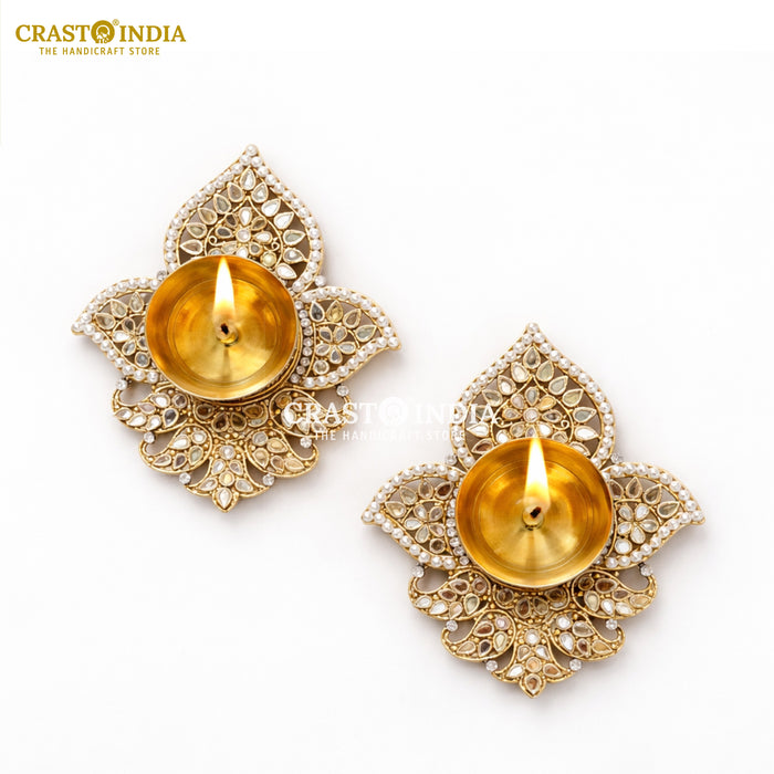CRASTO INDIA HANDCRAFTED FESTIVE DIYA #145 (PAIR)