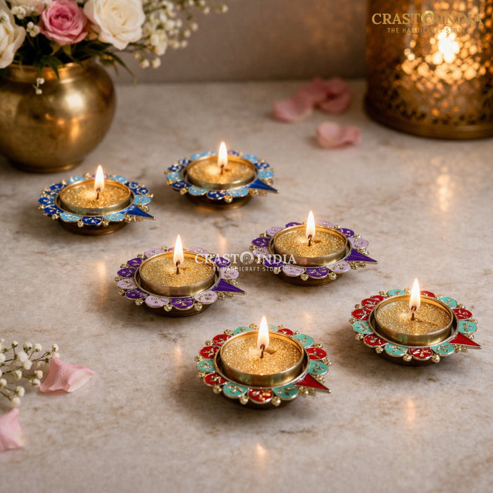 CRASTO INDIA HANDCRAFTED FESTIVE DIYA #141 (PACK OF 6)
