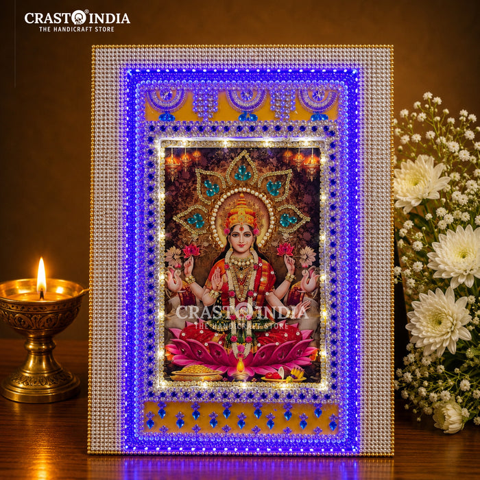 CRASTO INDIA HANDCRAFTED GODDESS LAKSHMI LED FRAME/RANGOLI