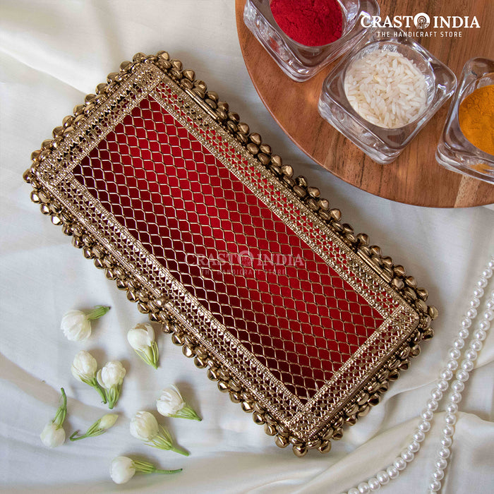 (PACK OF 2 PCS) CRASTO INDIA HANDCRAFTED GHUNGHROO JEWELLERY CASH BOX WITH VELVET